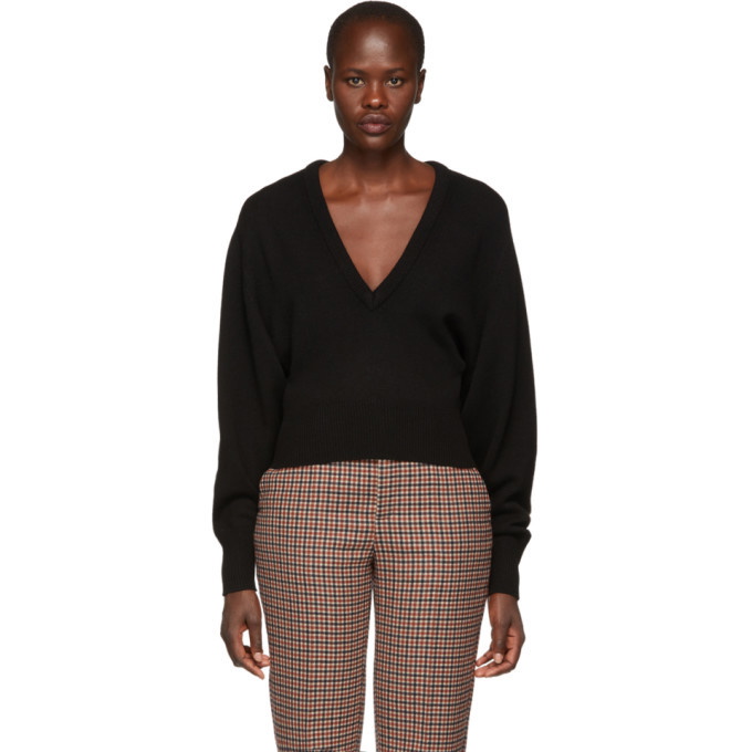 Photo: Chloe Black Cashmere V-Neck Sweater