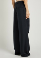 Rohe Wool-blend Straight-leg Trousers Navy