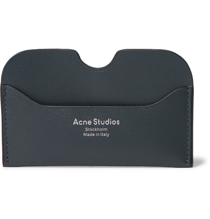 Photo: Acne Studios - Logo-Print Leather Cardholder - Blue