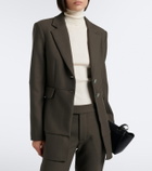 Proenza Schouler Maera ruffled wool-blend blazer