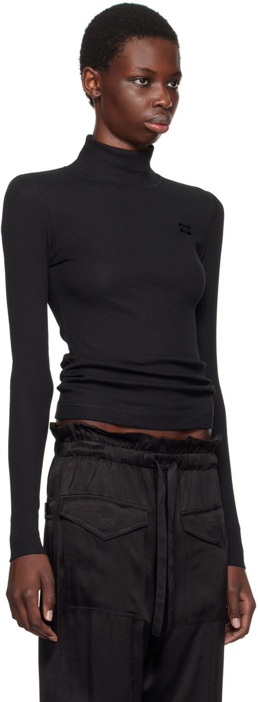 0099~Logo embroidered Long Sleeve T-shirt main image 1