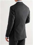 BEAMS F - Slim-Fit Cotton-Seersucker Suit Jacket - Gray