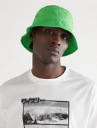 Y-3 - Logo-Print Shell Bucket Hat - Green