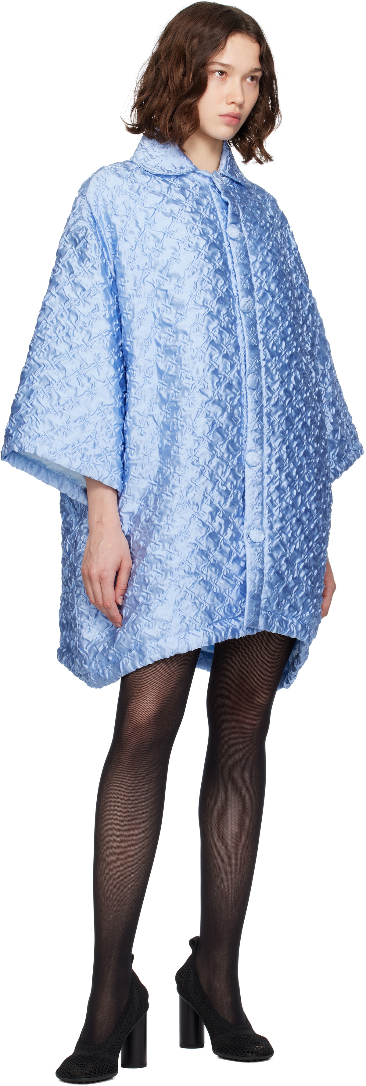 MARIE ADAM-LEENAERDT Blue Robe Shirt Coat