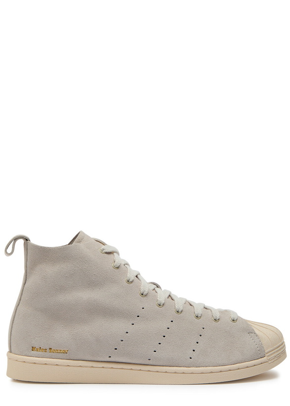 Photo: Adidas X Wales Bonner X Wales Bonner Superstar Brushed Suede Sneakers Cream