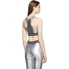 Paco Rabanne Silver Elasticized Sports Bra