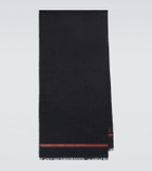 Gucci Web Stripe wool and silk scarf