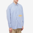 Uniform Experiment Men's Logo Regular Check Shirt in Blue