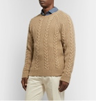 Peter Millar - Chalet Cable-Knit Camel Hair-Blend Sweater - Brown