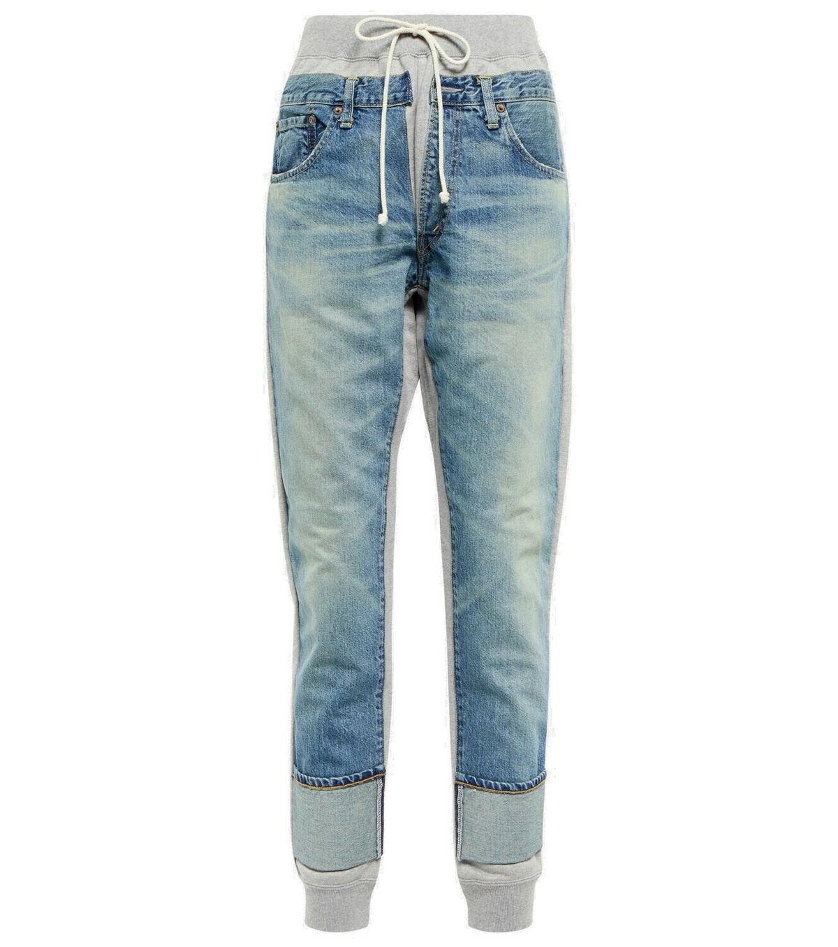 Junya Watanabe - Denim-paneled cotton sweatpants Junya Watanabe