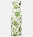 SIR Gardella cutout floral linen midi dress