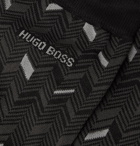 Hugo Boss - Mercerised Stretch-Jacquard Socks - Black