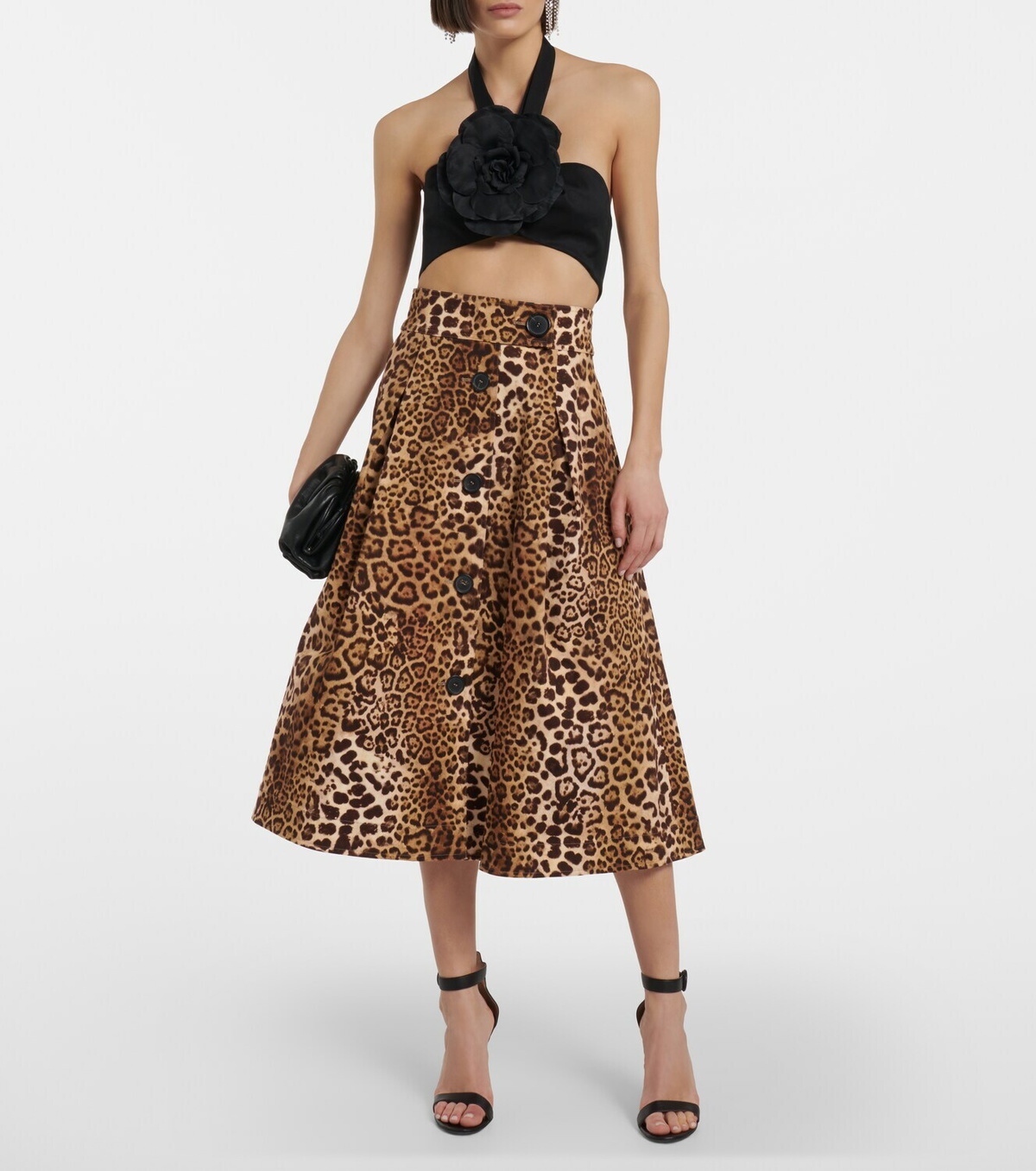 Carolina Herrera Leopard-print midi skirt