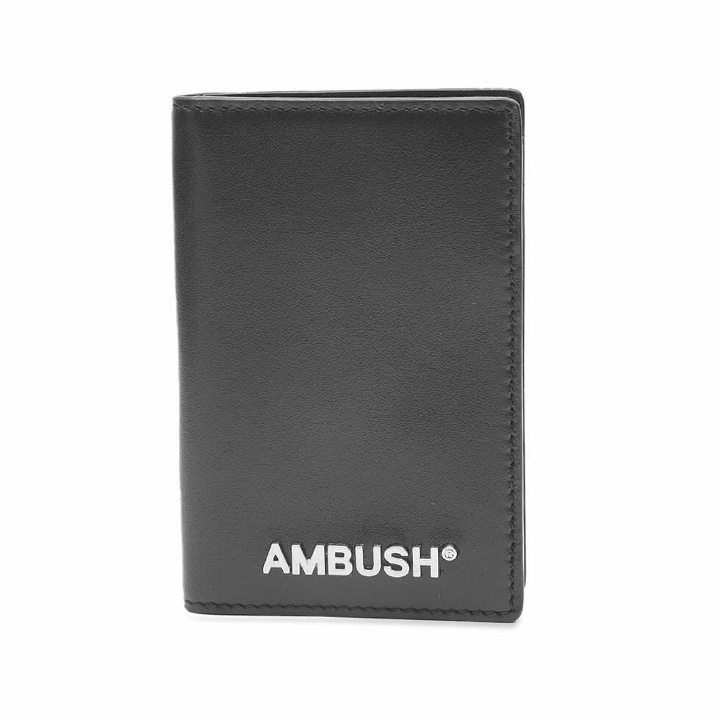 Photo: Ambush Men's Folder Card Holder in Black/Silver