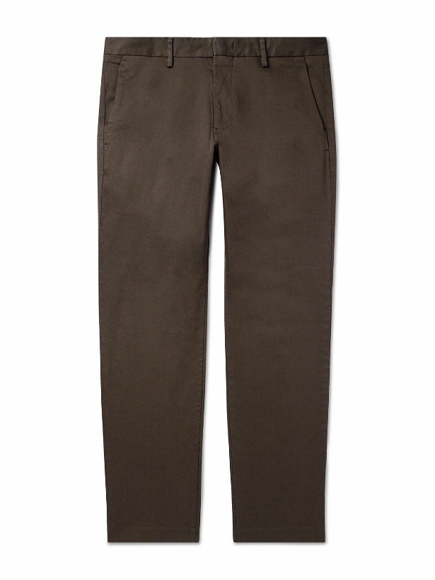 Photo: NN07 - Theo 1420 Tapered Organic Cotton-Blend Twill Chinos - Brown