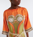La DoubleJ Muumuu printed silk twill maxi dress