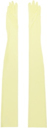 Dries Van Noten Yellow Long Gloves