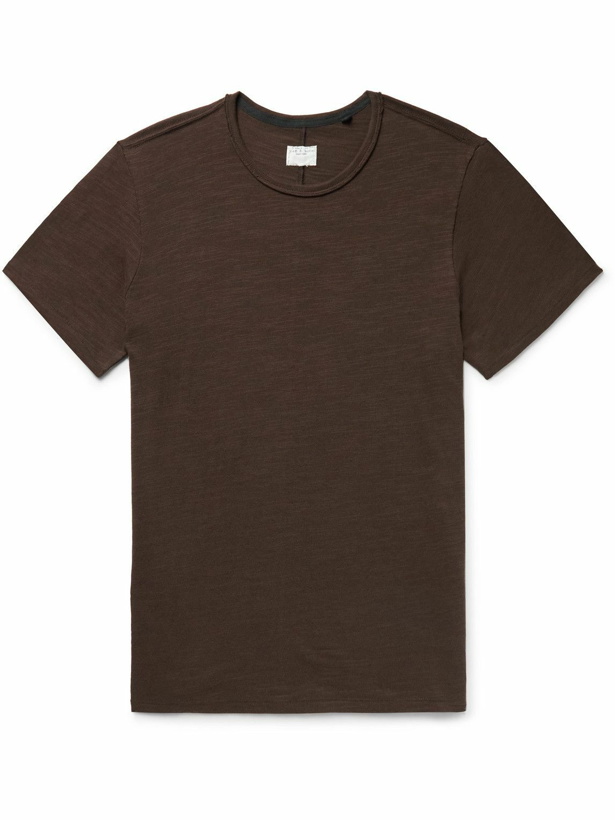 Photo: Rag & Bone - Classic Flame Slub Cotton-Jersey T-Shirt - Brown