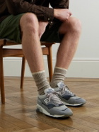 New Balance - 1500 Leather-Trimmed Suede and Mesh Sneakers - Gray