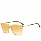 Gucci Men's Cylindrical Web Square Frame Sunglasses in Brown/Gold