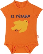 TINYCOTTONS Baby Orange 'El Pájaro' Bodysuit