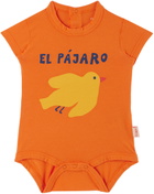 TINYCOTTONS Baby Orange 'El Pájaro' Bodysuit
