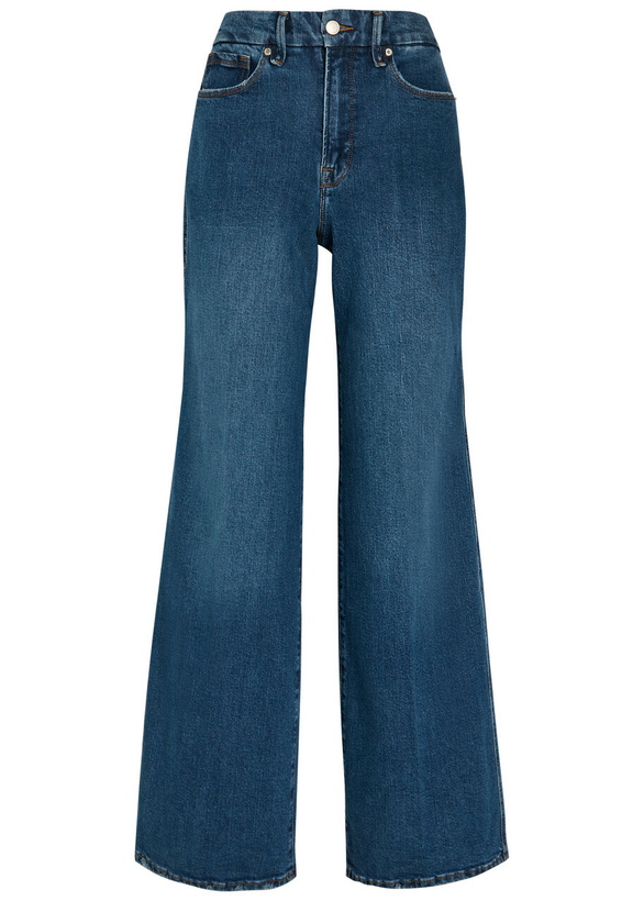 Photo: Good American Good Skate Wide-leg Jeans Blue