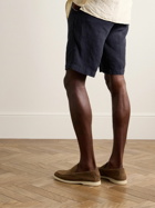 Massimo Alba - Alaccia Straight-Leg Pleated Linen Bermuda Shorts - Blue