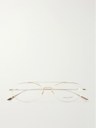 SAINT LAURENT - SL 951 OPT Aviator-Style Gold-Tone Glasses
