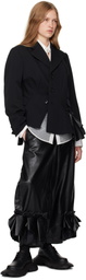Comme des Garçons Black Ruffle Trim Blazer