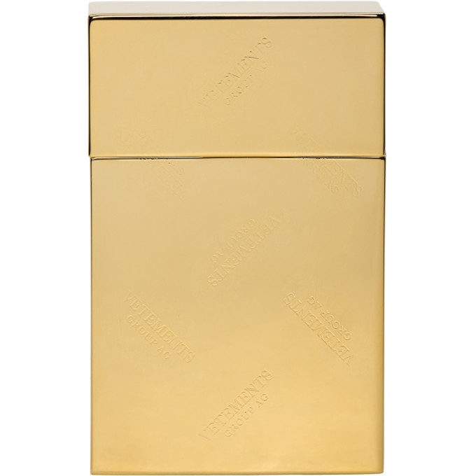 Photo: Vetements Gold Monogram Cigarette Case
