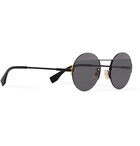 Fendi - Round-Frame Metal Sunglasses - Black