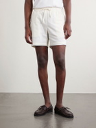 Kardo - Olbia Straight-Leg Cotton Drawstring Shorts - Neutrals