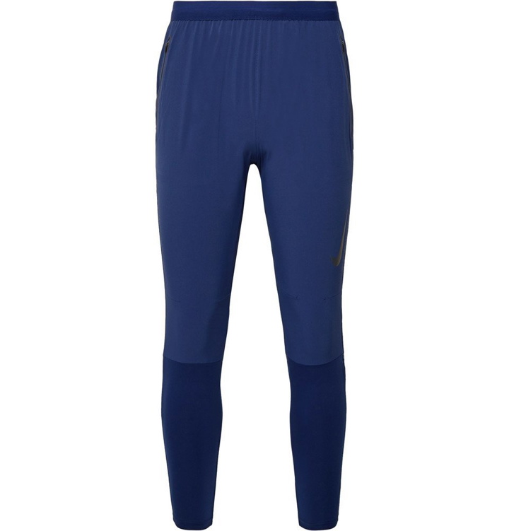 Photo: Nike Running - Swift Tapered Dri-FIT and Stretch-Jersey Sweatpants - Blue
