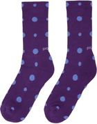 SOCKSSS Two-Pack Purple & Blue Rain Socks