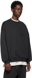 Fear of God ESSENTIALS Black Crewneck Sweatshirt