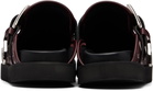 Toga Virilis SSENSE Exclusive Burgundy Eyelet Metal Sabot Slip-on Loafers