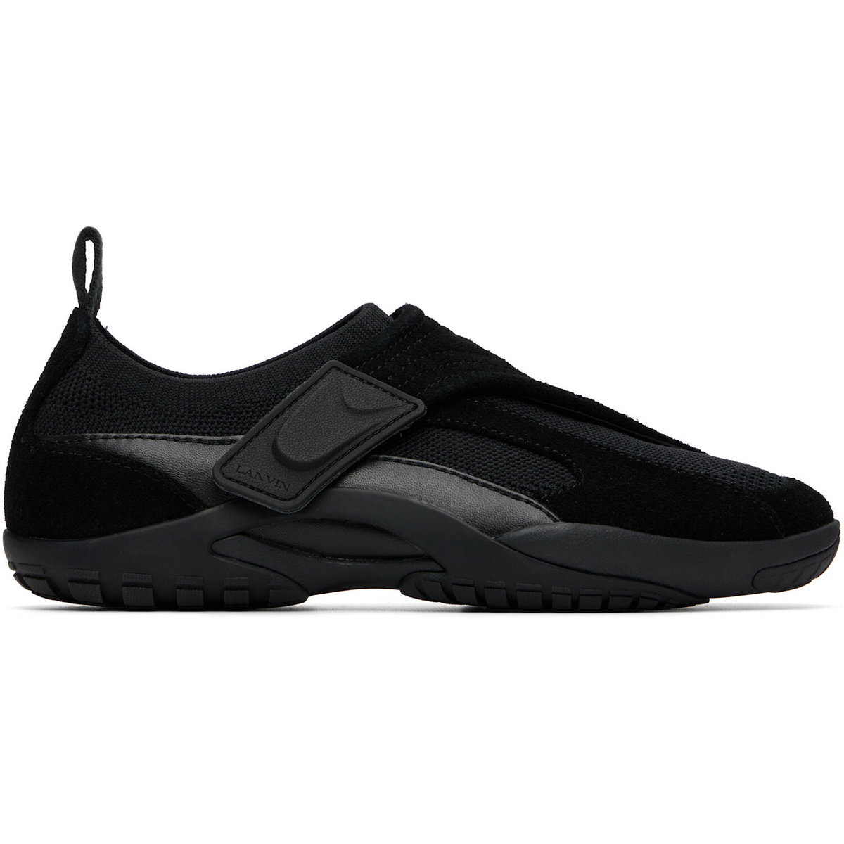 Lanvin Black LNV1 Knit & Suede Sneakers