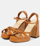 Souliers Martinez Springs leather platform sandals