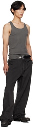 ALEXANDER DIGENOVA Black Underground Cutout Denim Cargo Pants