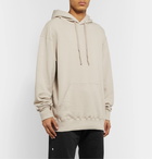 Rick Owens - Champion Logo-Appliquéd Loopback Cotton-Blend Jersey Hoodie - Neutrals