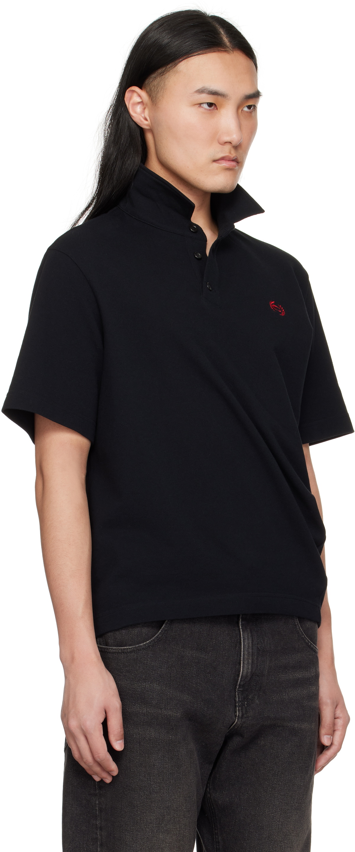 Commission Black Twisted Polo