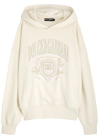 Dolce & Gabbana Logo Hooded Cotton Sweatshirt White