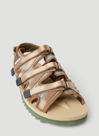 Zip 3AB Sandals in Brown