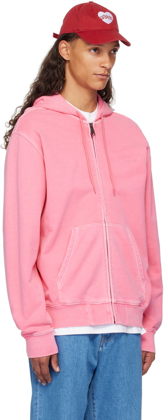 Carhartt Work In Progress Pink Script Hoodie Carhartt WIP
