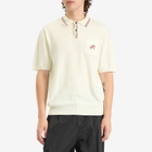 Malbon Men's Campania Knitted Polo in Ivory