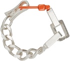 Heron Preston Silver & Orange New Multichain Bracelet