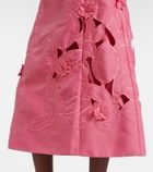 Leo Lin Caroline laser-cut midi dress