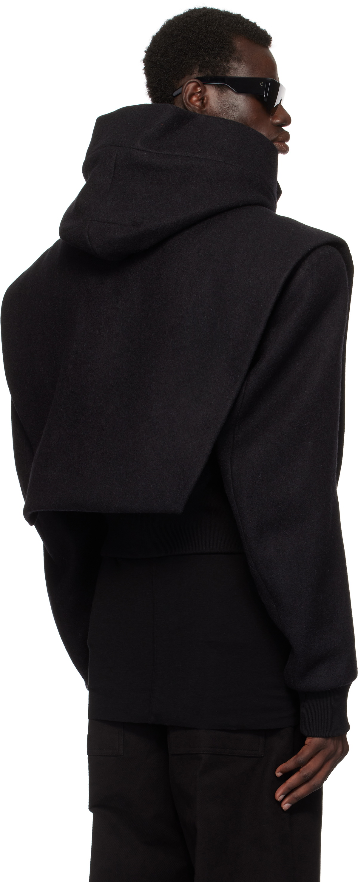 Rick Owens Black Porterville Tatlin Flight Bomber Jacket Rick Owens