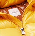 Moncler - Maya Quilted Glossed-Shell Hooded Down Jacket - Yellow